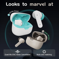 2025 Meilleure vente V5.4 TWS écouteurs ENC + ANC casque antibruit écouteurs Mode de jeu Assistant vocal faible affichage numérique