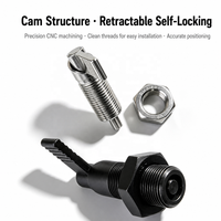 Piston de positionnement à ressort autobloquant de type L SPXVB, goupille de retenue rétractable M10-20 pour dispositif de fixation