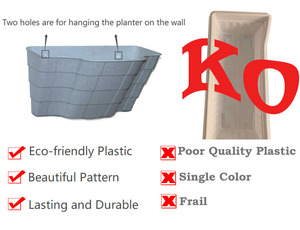 2020 Ins Hot Sale-Maceta de plástico de diseño vertical para jardín, hogar y guardería Live Planter - Product Image 6