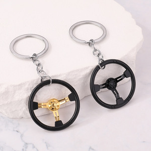 Fashionable Keychains Accessories Wholesale Custom 3D Cartoon Steering Wheel Keychain for Promotional Gift - Product Image 2
