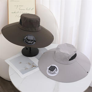 Chapeau solaire à large bord pour adulte, chapeau de soleil avec ventilateur solaire pour homme, séchage rapide, ventilateur solaire pour l'extérieur - Product Image 3