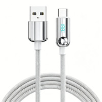 Cable de Carga Rápida USB-C PD 3.1 de 60/120W 5A, con Cubierta de Nylon Trenzado y Goma de PC, Tipo-C a Tipo-C, Cobre Puro, para Computadora, Auriculares, iOS