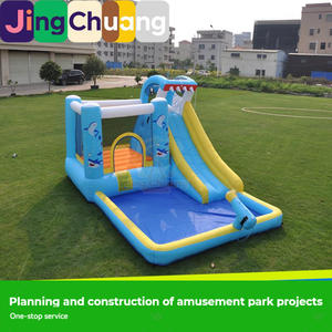 Château gonflable pour enfants, trampoline domestique, toboggan <span class=keywords><strong>aquatique</strong></span> en forme de requin, petit trampoline d'extérieur, château gonflable ludique, jouets - Product Image 1