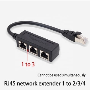 Câble répartiteur Ethernet RJ45 en gros d'usine 1 mâle à 2/3/4 femelle adaptateur LAN connecteur d'extension de réseau - Product Image 5