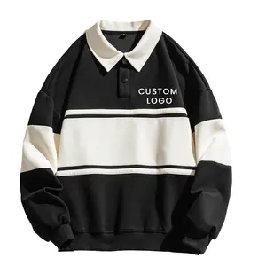 Print Custom Logo Print Golf Sweatshirt Polo Collar Hoodie Suits For Men