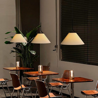Lampe suspendue créative de style nordique pour restaurant, lampe de table de salle à manger, lampe de style crème en tissu plissé pour café, éclairage 3 kg