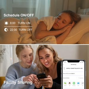 Ampoule LED intelligente Antela E14 8W alimentée par courant alternatif, Wifi, Alexa, dimmable, lumière blanche Rgb, A19 806Lm, équivalent 60W - Product Image 4