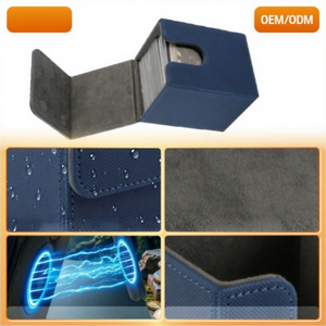 Boîte de rangement pour cartes en PU magnétique durable et portable FX pour plus de 100 cartes, compatible avec les jeux de société et les cartes de visite - Product Image 2