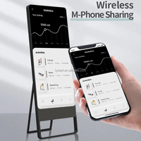 Espejo Inteligente de Fitness de 32/43 Pulgadas con Pantalla Táctil de 10 Puntos, Full HD, WiFi/Bluetooth, Prueba Virtual de Ropa, Ejercicio Interactivo para Gimnasio/Yoga