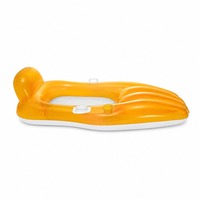 Chaise flottante gonflable pour piscine, transat aquatique avec dossier, porte-gobelet et siège en maille, pour adultes, durable, pour piscine, plage, lac
