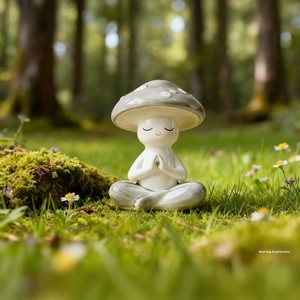 Statue <span class=keywords><strong>de</strong></span> champignon <span class=keywords><strong>de</strong></span> méditation 3 pièces, figurine <span class=keywords><strong>de</strong></span> <span class=keywords><strong>jardin</strong></span> <span class=keywords><strong>en</strong></span> résine pour la méditation, décoration <span class=keywords><strong>de</strong></span> champignon pour l'extérieur, la maison et le bureau - Product Image 4