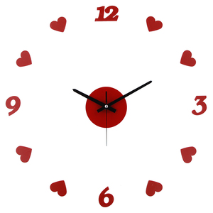<span class=keywords><strong>Reloj</strong></span> <span class=keywords><strong>de</strong></span> <span class=keywords><strong>pared</strong></span> grande y creativo en forma <span class=keywords><strong>de</strong></span> corazón, <span class=keywords><strong>Adhesivo</strong></span> <span class=keywords><strong>de</strong></span> <span class=keywords><strong>pared</strong></span> en 3D, silencioso, acrílico, cuarzo - Product Image 1