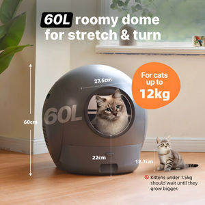 Bac à litière d'entrepôt de l'UE avec pelle artificielle imitée Bac à sable entièrement fermé Bac à litière autonettoyant Bac à litière automatique pour chat - Product Image 3