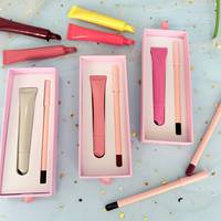 Kit de gloss à lèvres repulpant 3-en-1 en gros avec tube tonal et boîte, étiquette privée, couleurs variées et enrichi en peptides