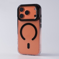 Nouvelles coques de téléphone transparentes à gradient magnétique pour iPhone 18 13 17 Pro Max 14 15 16 Plus avec support d'objectif caché et protection arrière