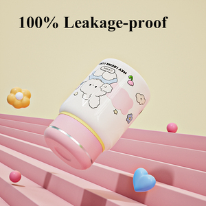 Frascos de vacío de acero inoxidable 316 con dibujos animados para niños, termo de aislamiento de doble pared de 220ml con tapa - Product Image 5