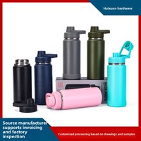 Botol Minum Stainless Steel 304 Anti Karat Kapasitas Besar, Tumbler Vakum Terisolasi Portabel untuk Olahraga Bersepeda Luar Ruangan 6-12