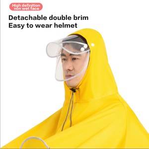 Nouvelle bâche de <span class=keywords><strong>pluie</strong></span> réutilisable en PVC écologique de haute qualité, coupe-vent et imperméable, pour deux personnes, pour moto et vélo électrique - Product Image 3
