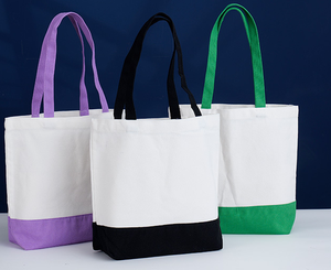 Custom Logo Plain Large Size Printed Eco Friendly Reusable <b>Beach</b> Shopping Tote Bag Cotton <b>Canvas</b> Grocery Bag - Product Image 2