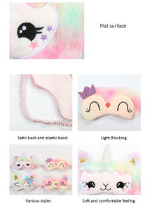 Plush Sleep <span class=keywords><strong>Eye</strong></span> <span class=keywords><strong>Mask</strong></span> Animal Unicórnio Soft Faux Fur Blindfold Elastic Strap Bonito <span class=keywords><strong>Funny</strong></span> Sleeping <span class=keywords><strong>Eye</strong></span> Shade para Crianças Adultos - Product Image 3