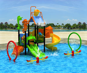 Baishe 브랜드 박람회 플라스틱 물 어린이 야외 놀이터 장비 어린이를위한 물 타기 - Product Image 2