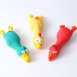 Screaming Chicken Pet Toy <b>Bite</b> Resistant Interactive Chewable Dog Squeak Toy For Teeth Cleaning Cartoon Design - Product Image 5