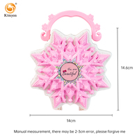 Sac à main de maquillage adorable pour filles, design en forme de fleur de glace, véritable ensemble cosmétique pour enfants, blush, rouge à lèvres, vernis à ongles, jouet en plastique
