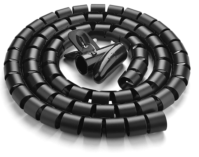 Adjustable Cable Organizer Charging Cable Tube PE Spiral Cord Winder Protector Cord Organizer Tube Management Kit Cable Tubing
