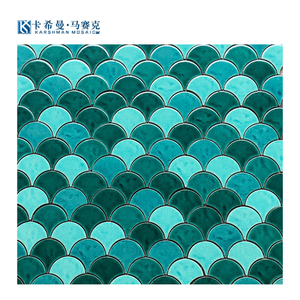 Mosaik Ubin Ikan Skala Biru Yang Paling Terkenal Mosaik Ubin Mosaik Digunakan untuk Dinding Bata dan Kolam Renang - Product Image 5