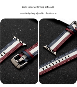 สายนาฬิกาหนังไมโครไฟเบอร์สีตัดกัน Upro สำหรับ Apple Watch Series 10 9 8 Ultra สำหรับ Huawei Watch GT สายนาฬิกาสมาร์ทวอทช์ - Product Image 3