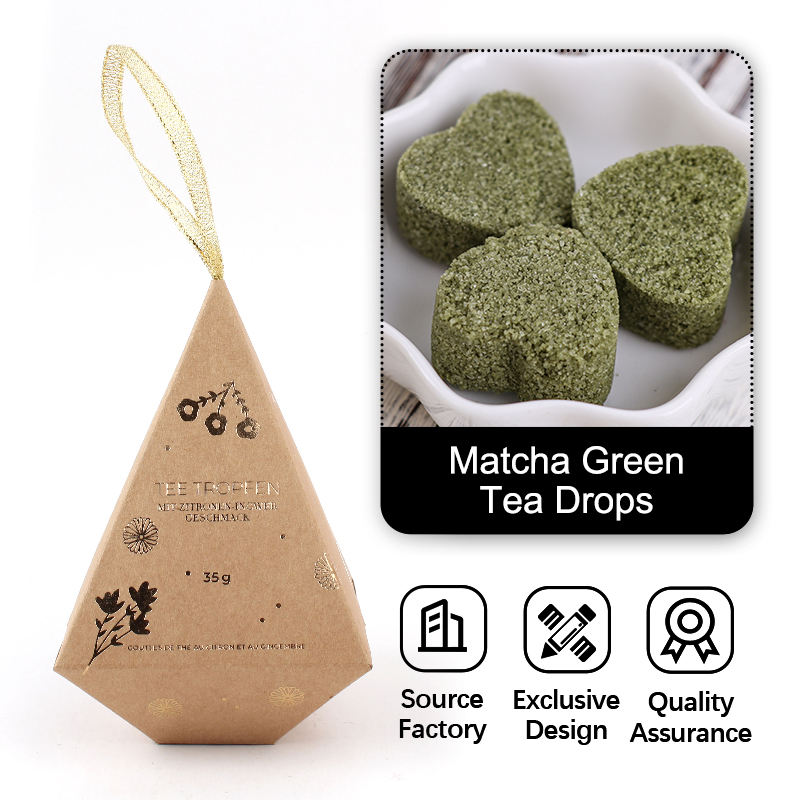 Ensemble de gouttes de thé - Thé Matcha