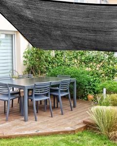 Tenda a <span class=keywords><strong>Vela</strong></span> Rettangolare Marrone in HDPE Intrecciato con Protezione UV e Bordi Nastrati per Giardino, Patio, Balcone, Gazebo, Campeggio - Product Image 6