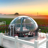 Casa Contenedor Moderna de Policarbonato Resistente al Viento con Diseño de Burbujas Estrelladas para Fiestas al Aire Libre, Hoteles y Villas