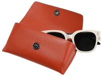 Plaque intérieure anti-pression étui à lunettes magnétique lunettes de soleil personnalité cors boucle double face sac en cuir prix d'usine