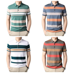Polo de Moda para Hombre, Algodón, Manga Corta, Venta al Por Mayor, Diseño Personalizado OEM, Alta Calidad, Múltiples Estilos - Product Image 1