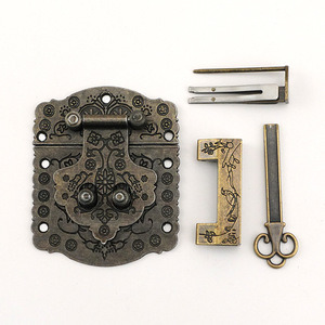 Chengyu A070 Chinese Style Brass Lock For Jewelry Box Camphor Wood Chest Durable Copper Alloy <b>Panel</b> Lock With Regular <b>Key</b> - Product Image 2