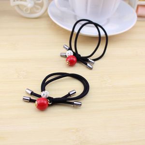 Red Bean Hair Ties Elastic Women's Hair <b>Accessories</b> Daily Use Fabric Headdress - Product Image 3