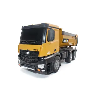 Huina 1573 1/14 Scale RC סגסוגת Dump משאית 2.4G רדיו בקרת צעצועי 10CH RC בניית משאית צעצועים