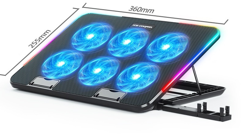 Support de téléphone portable A9r noir coloré-rgb avec lumière d'ambiance