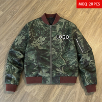 Blouson Bomber Homme Col Montant Côtelé Entièrement Zippé Léger Imprimé Manteau Décontracté Taille Européenne Offre Spéciale