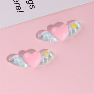 Trong Suốt Tình Yêu Cánh Loạt Tự Làm Đồ Trang Sức Phụ Kiện Nhựa Trường Hợp Điện Thoại Lỗ Giày Vá Tóc Clip Tóc Phụ Kiện Tóc Vật Liệu - Product Image 3