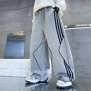 <span class=keywords><strong>Pantaloni</strong></span> Sportivi Autunno/Primavera per Ragazzi 2025 Nuova Collezione Taglie Grandi Larghi <span class=keywords><strong>Pantaloni</strong></span> Dritti Sportivi con Rivestimento in PU e Stampa Digitale - Product Image 2