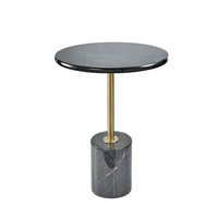 Table basse convertible en marbre nordique, table d'appoint noire, design moderne, cadre en métal durable et écologique, meubles de salon