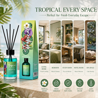 SOPHCOM 100ML Bloemige Fruitige Rietdiffuser Set met Rietenstokjes, Meerdere Geuren, Huisparfum voor Cadeau en Detailhandel