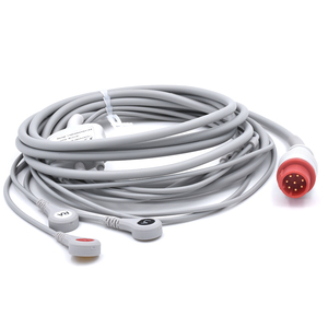 Eendelige <span class=keywords><strong>Ecg</strong></span> Kabel Met Leadwires <span class=keywords><strong>3</strong></span> <span class=keywords><strong>Leads</strong></span> Voor Bionet Bm3 Aha Standaard Snap Goede Kwaliteit - Product Image 1