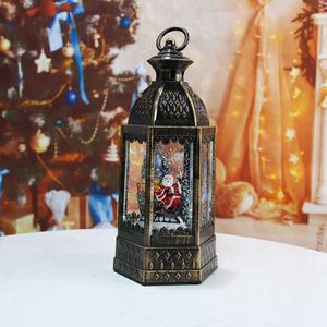 โคมไฟน้ำ LED สีขาวอบอุ่นแบบใหม่ พร้อมลูกโลกหิมะแก้วและซานต้าข้างใน สำหรับตกแต่งคริสต์มาส - Product Image 1