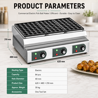 Nouvelle Plaque de Cuisson Double Électrique Commerciale en Acier Inoxydable pour Boulettes de Poisson, Crevettes, Œufs et Boulettes d'Octopus – Nettoyage Facile et Indépendante