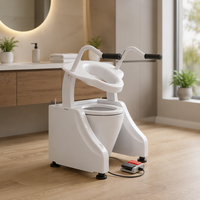 Rehausseur de siège de toilette rechargeable avec base stable pour les soins quotidiens de la salle de bain des personnes âgées