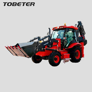 Tobeter Factory Hot Sale Chinês Retroescavadeira Mini Carregadeiras 8800Kg 4X4 Digger Com Carregador - Product Image 1