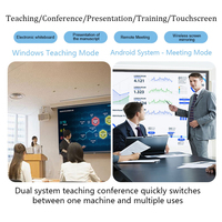 Tableau blanc interactif 4K de 55, 65, 75, 86, 98 pouces, écran interactif tout-en-un avec projecteur pour salle de classe